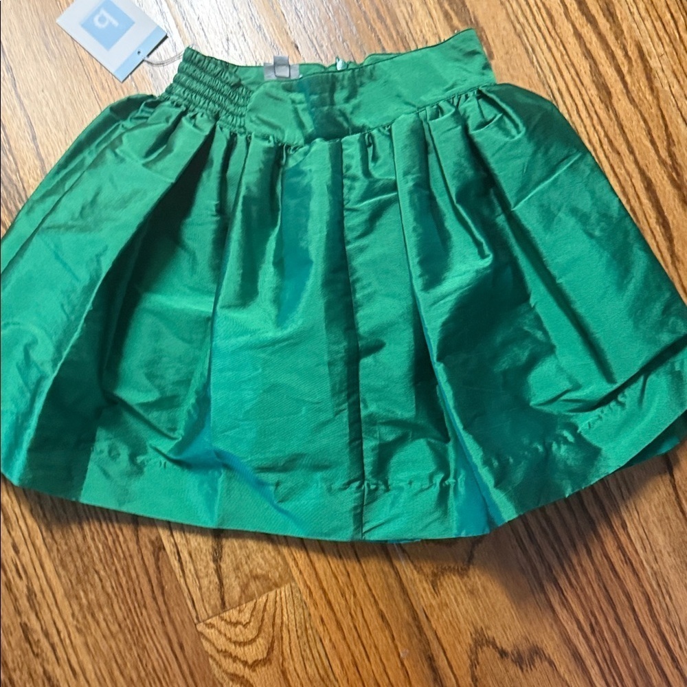 BELLA BLISS girls green Lined Taffeta party skirt size 5 NWT